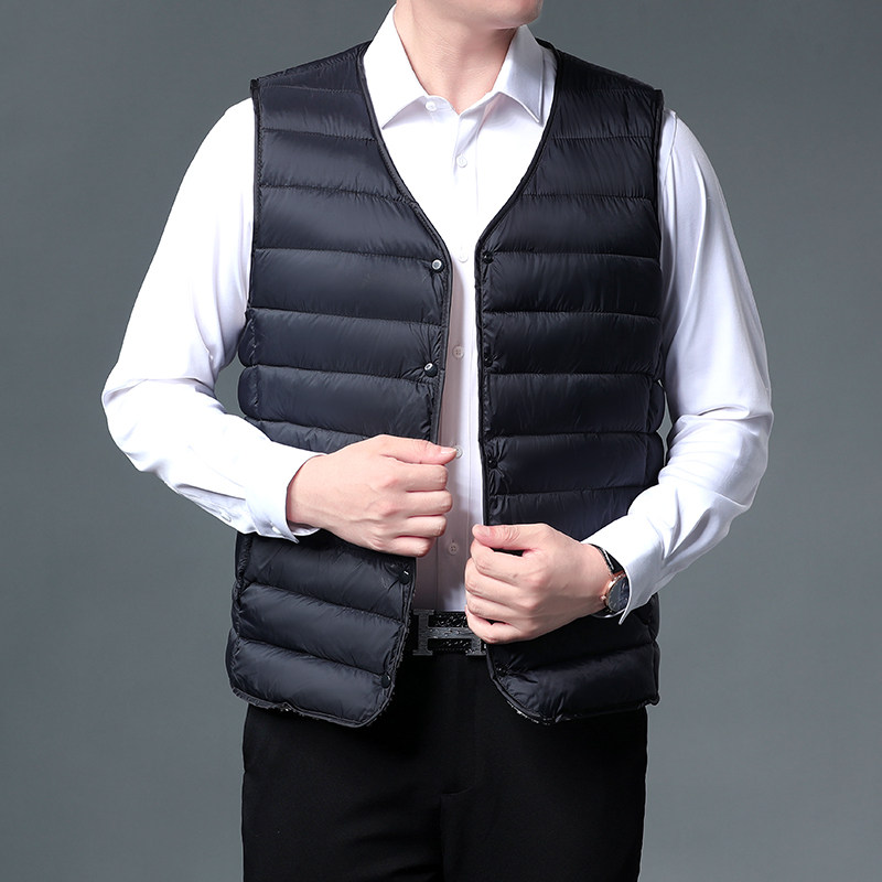 男士羽绒棉马甲秋冬内胆短款大码