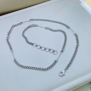 国内精工纯银S925古巴项链粗款多珠链子配8-9-10-11mm珍珠