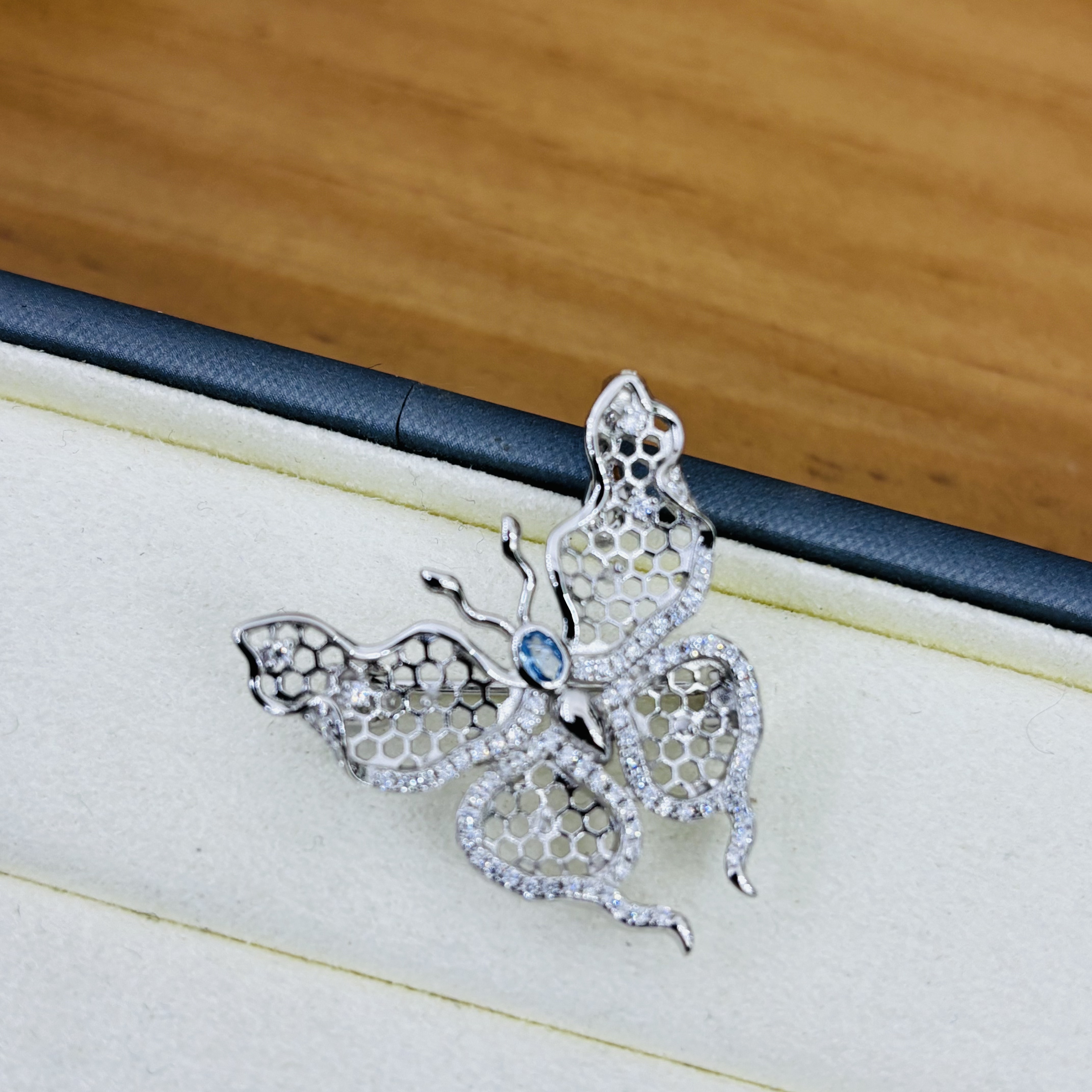 diy纯银精工配件胸针万能扣两用款可配keshi8-9mm珍珠