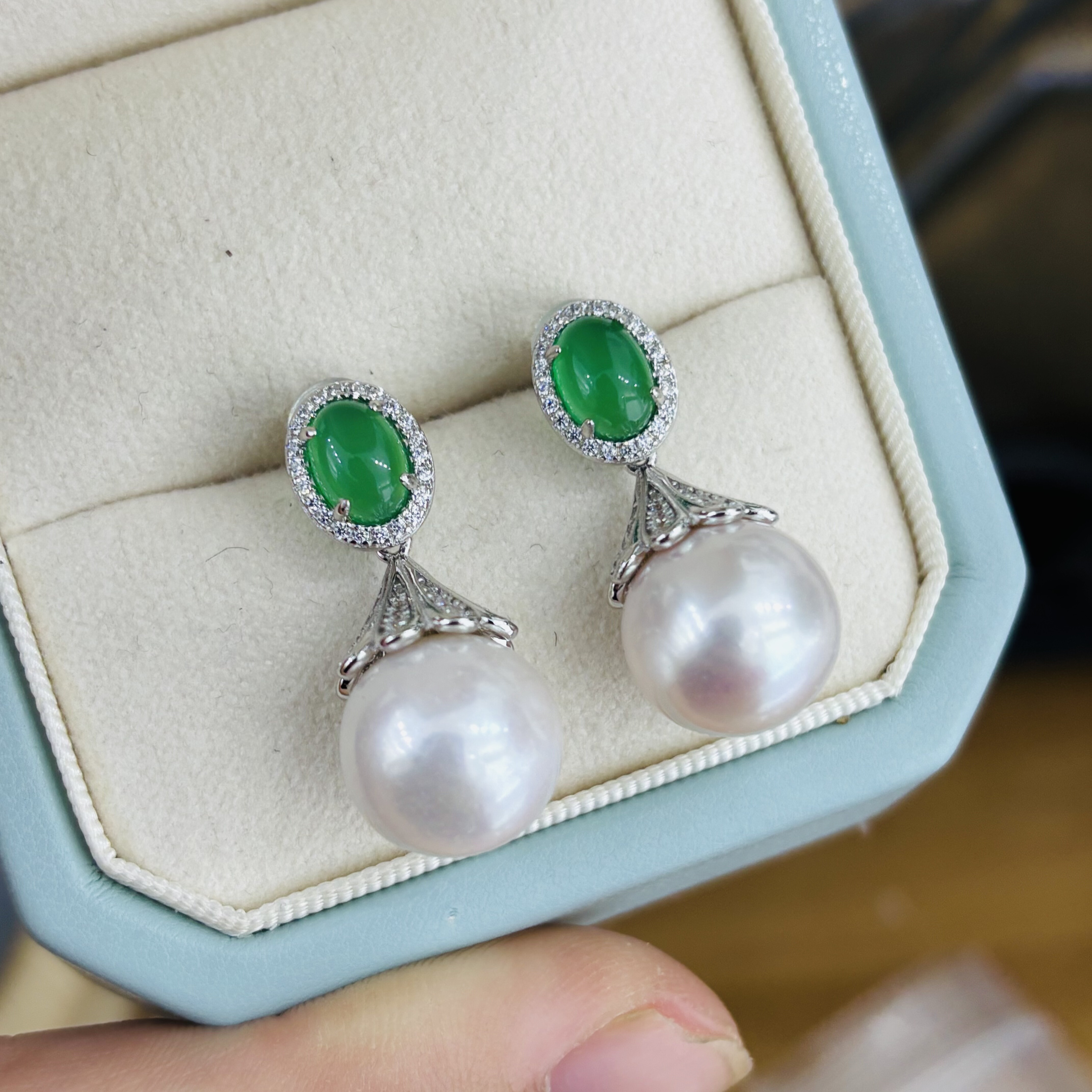 diy珍珠精工配件绿锆石大珍珠吊镶配件可配11-12-13-14mm珍珠,珠宝/钻石/翡翠,耳饰,淘宝优惠券,粉丝福利购,淘宝优惠卷