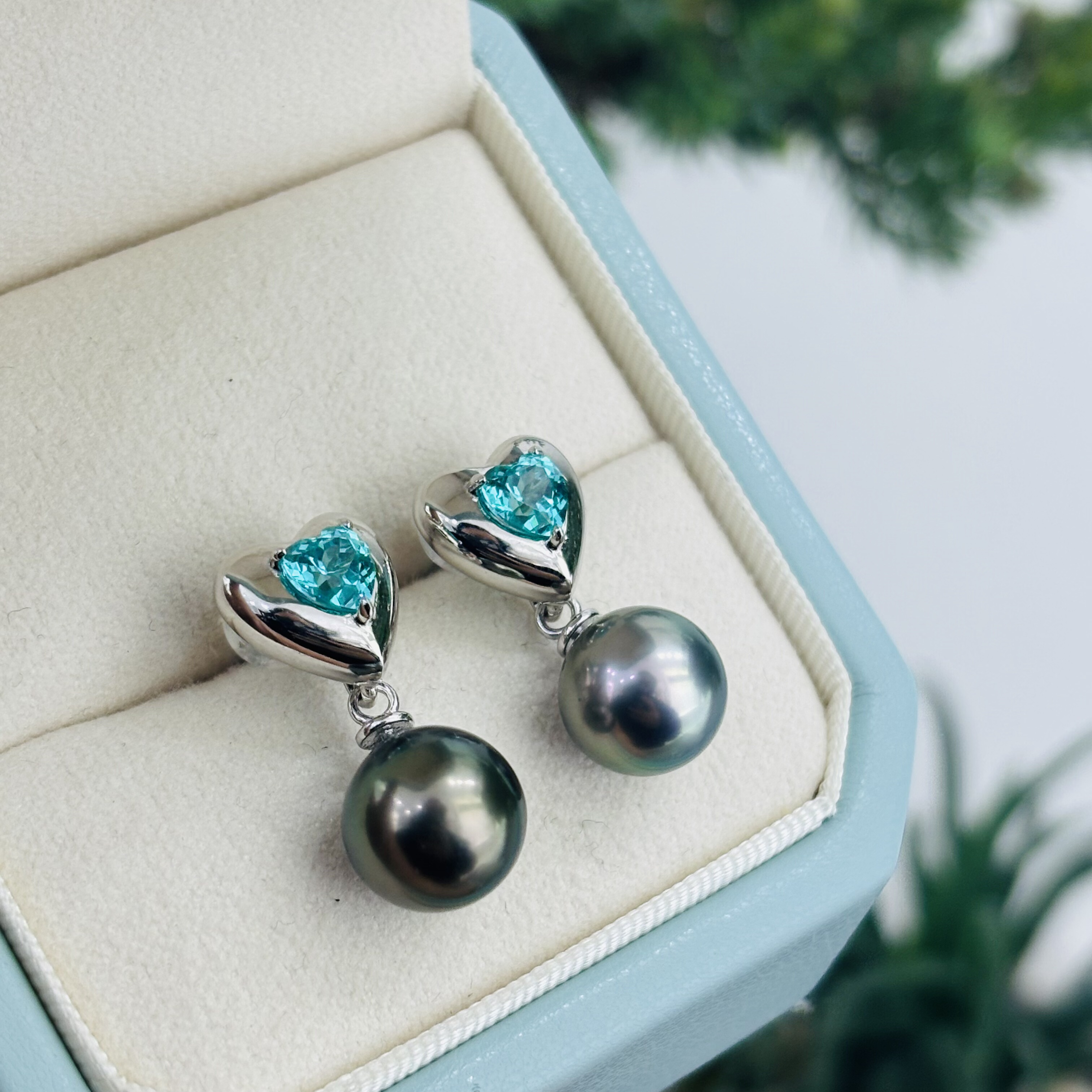 精工纯银爱心耳钉帕拉伊巴的色系可配10以上11-12-13mm珍珠可拆卸,珠宝/钻石/翡翠,耳饰,淘宝优惠券,粉丝福利购,淘宝优惠卷