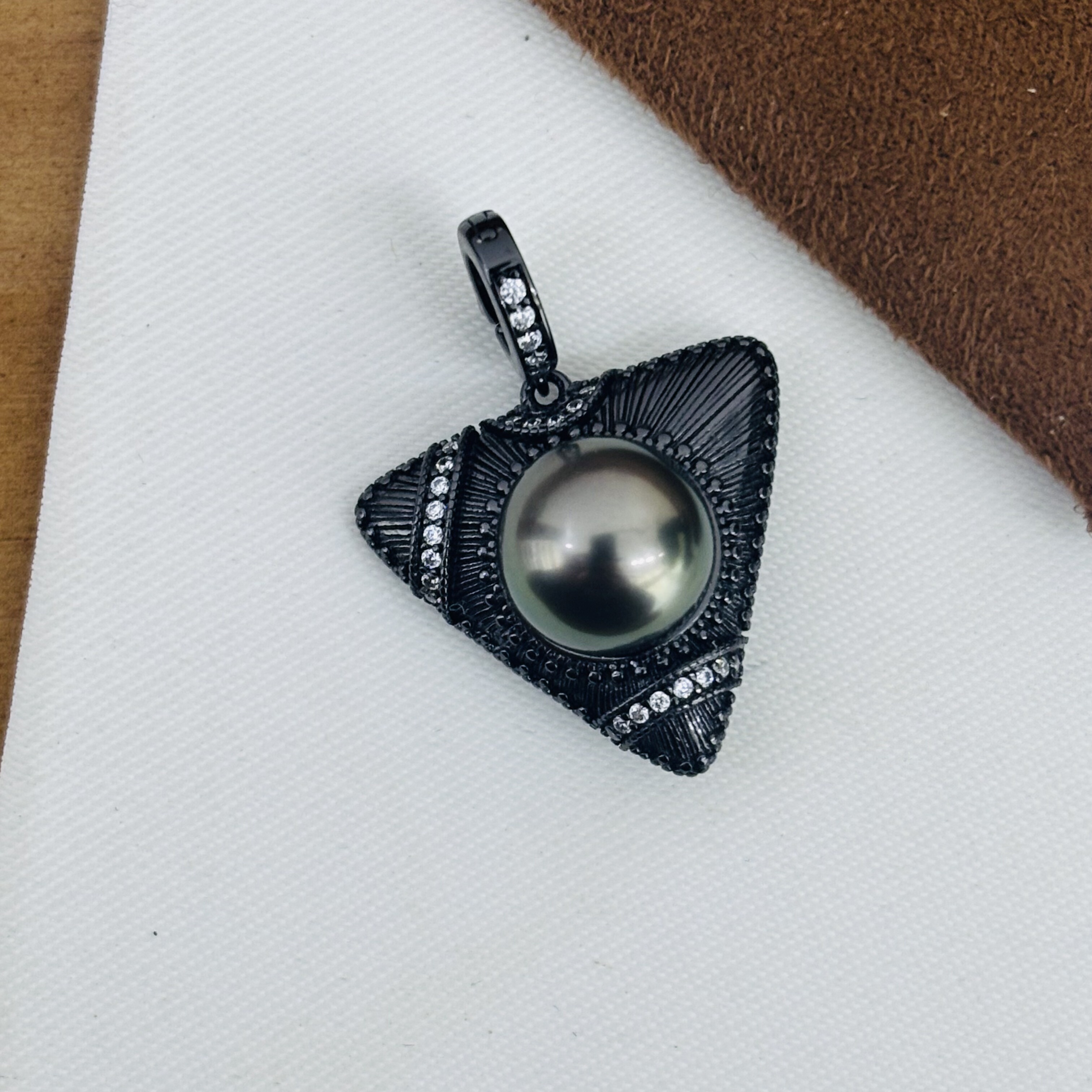 暗黑系粽子万能扣吊坠diy配件可配9-10mm珍珠