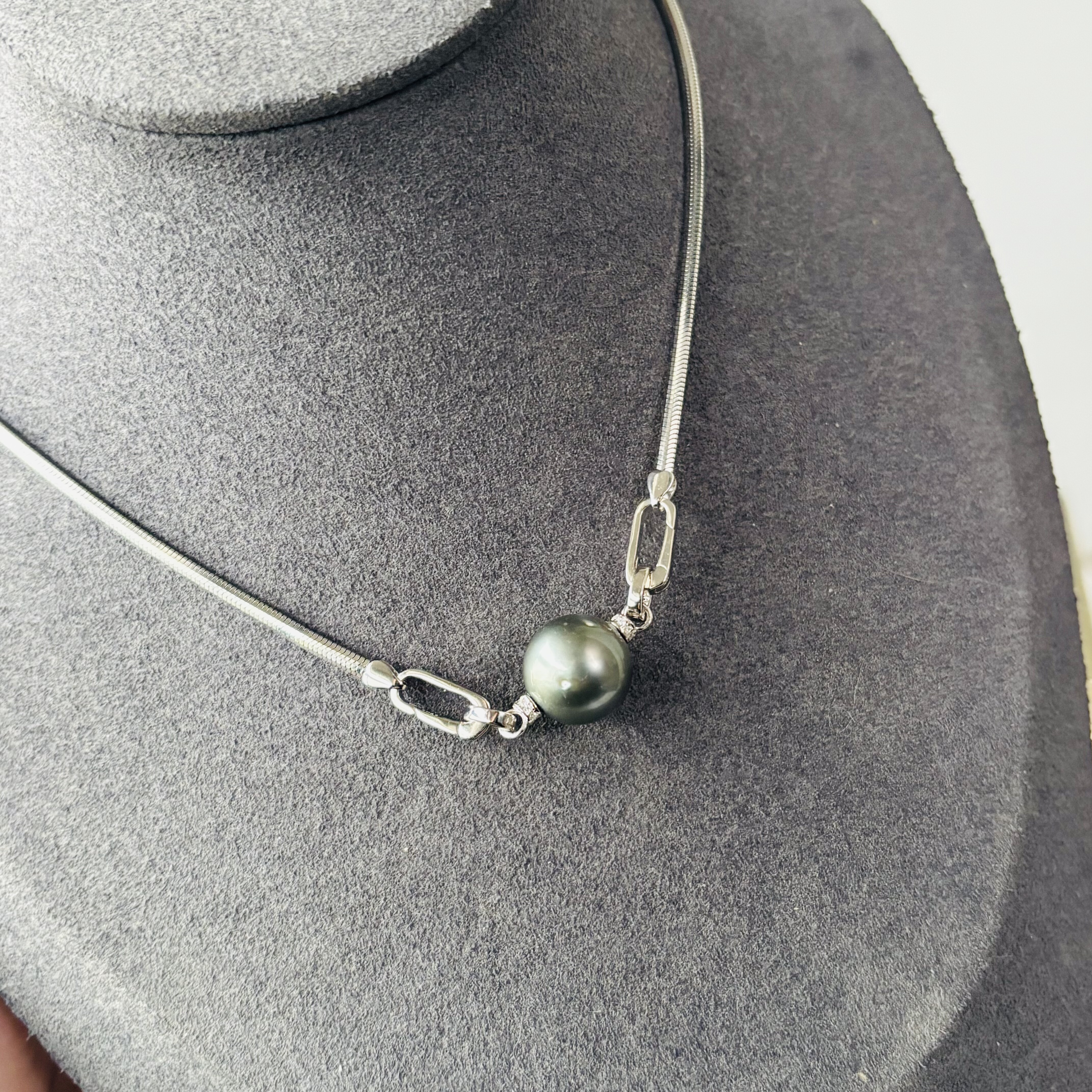 S925纯银蛇骨项链扣头配件万能扣头蛇diy可配11-12-13-14-15mm