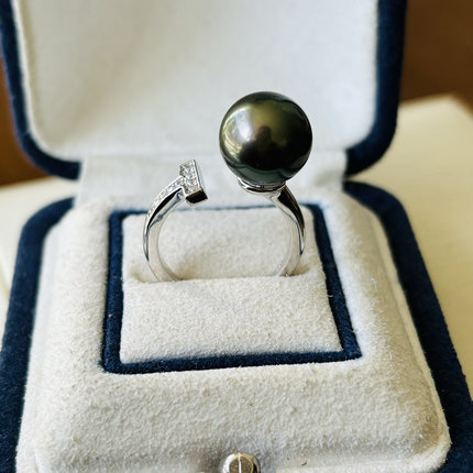 国内精工S925纯银T型戒指空托配件可配7-10珍珠