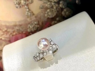 国内精工S925纯银M家繁星戒指空托配件可配7.5-8mm