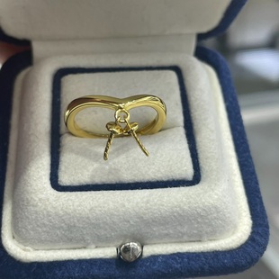 国内精工S925纯银M家同款双珠戒指空托配件可配3-6mm