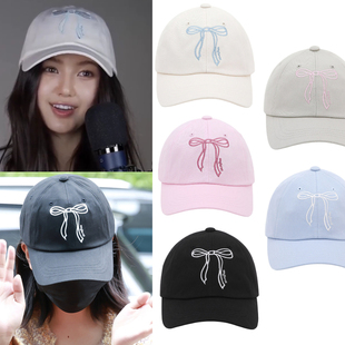 韩国代购ENGBROX正品 Danielle 安宥真同款蝴蝶结棒球帽 鸭舌帽子