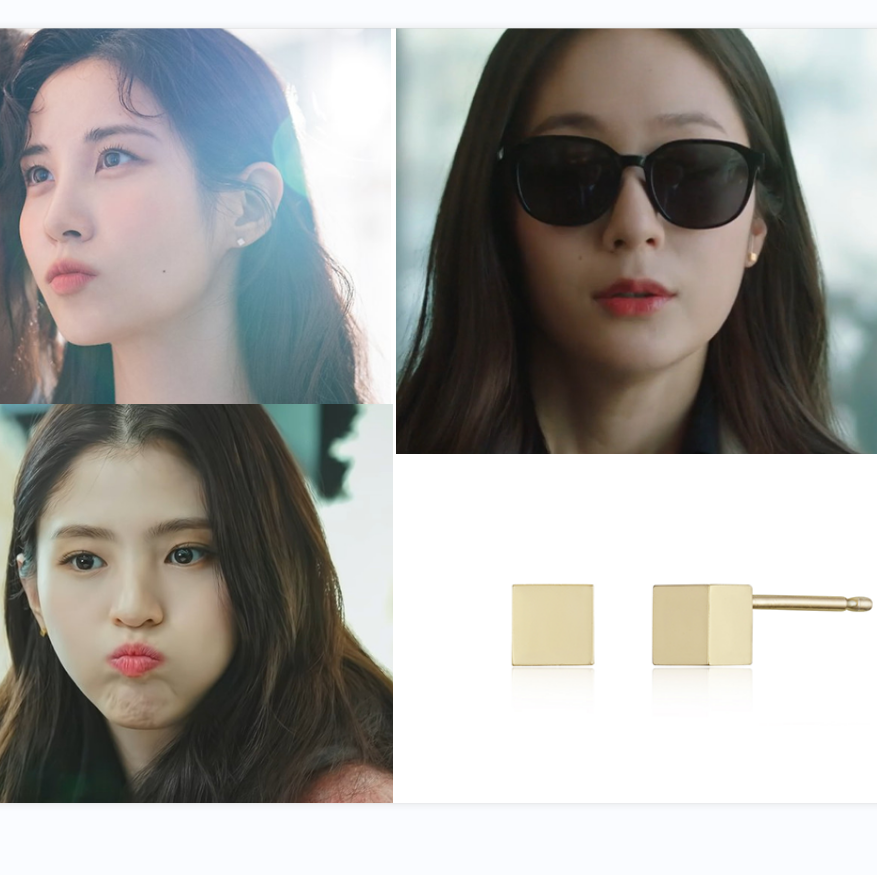 韩国代购HAESOO.L正品 韩素希 徐贤 郑秀晶同款925银耳钉 耳环女