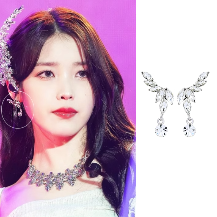 IU 李知恩同款 韩国代购 jealousy正品 潮牌 镶钻水晶耳环 耳饰