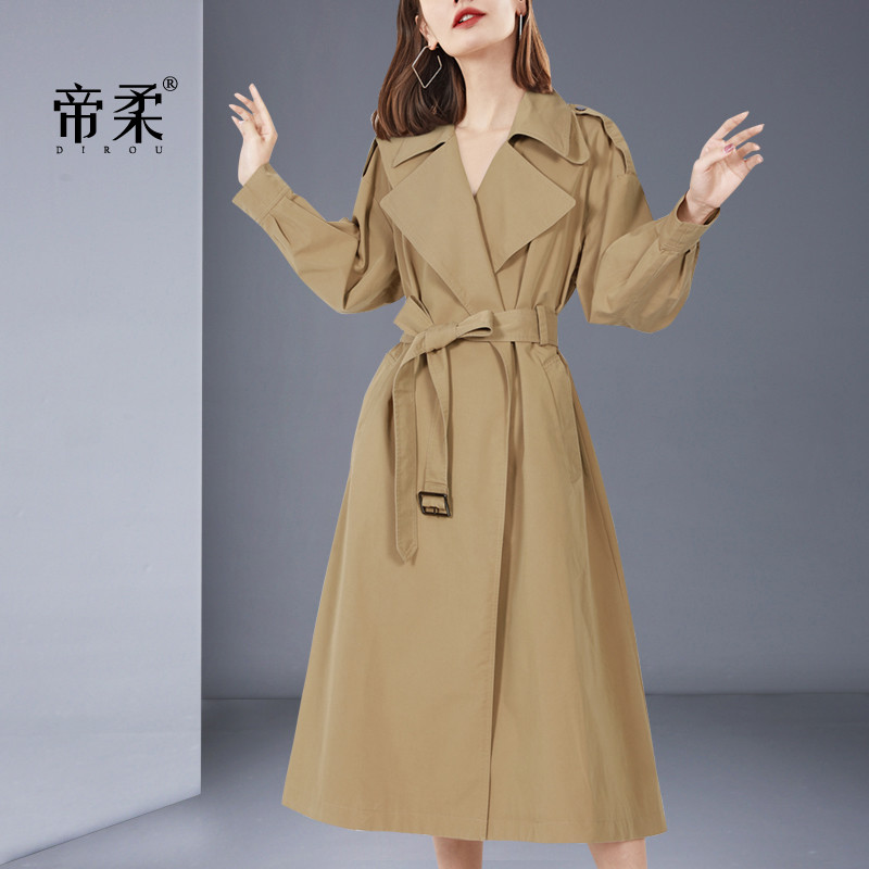 2025春秋新款潮流气质英伦风高档百搭中长款风衣外套女极简风主义