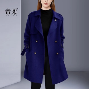 中长款 高级感冬季 新款 大衣女2025冬季 宽松显瘦气质毛呢大衣潮 时尚