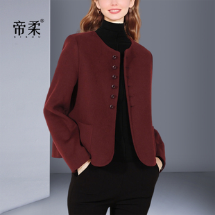 2025秋冬新款法式气质小香风羊毛呢外套女高级感短款上衣时尚百搭