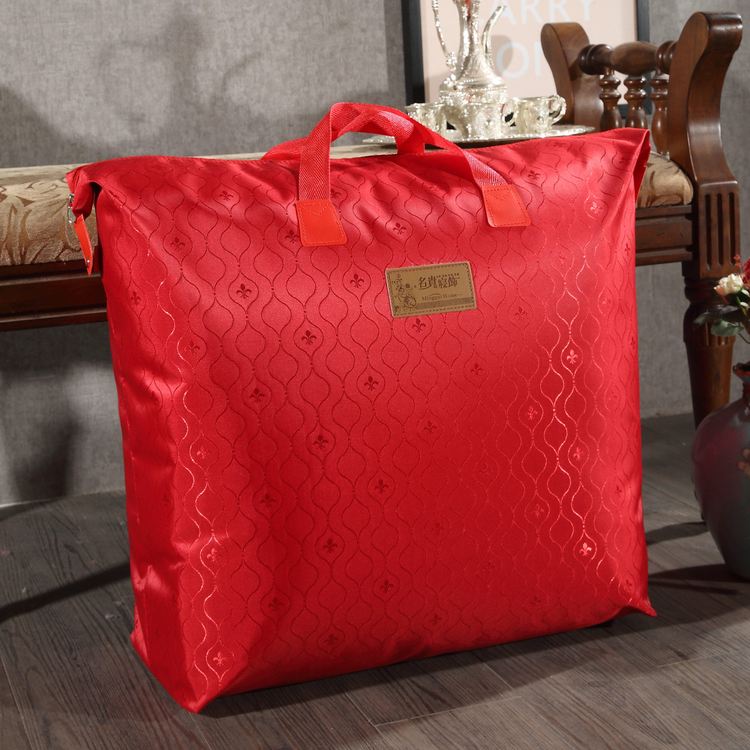 中号2只装 加厚防水牛津皮包 被子棉被衣服收纳袋 搬家袋行李袋