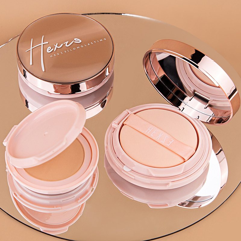 韩熙贞气垫粉霜遮瑕滋润保湿持久不卡粉干油皮正品bb霜学生粉底液