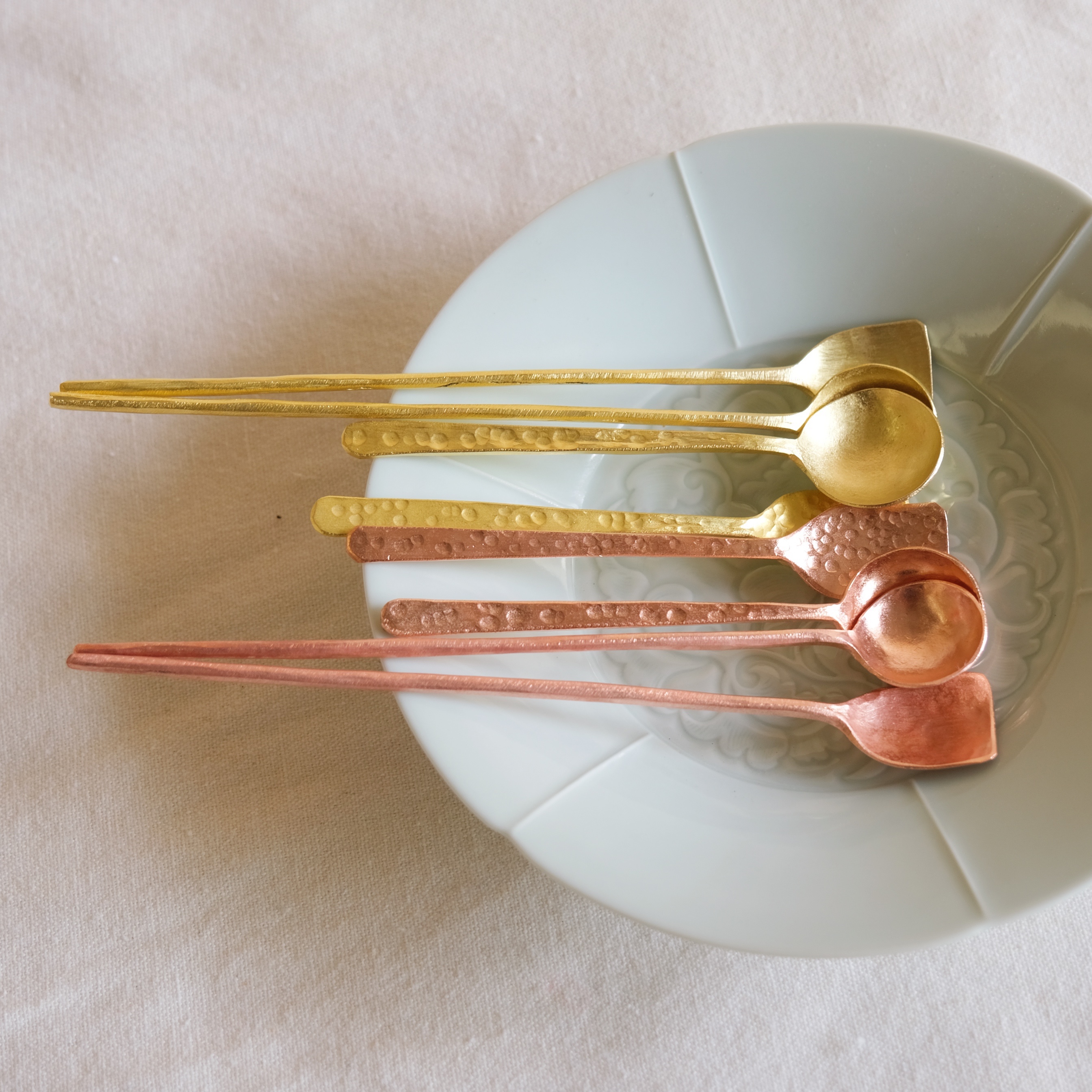 日式手工黄铜咖啡勺牛奶搅拌