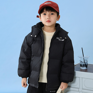 儿童新款羽绒服短款男童女童中大童宝宝面包服拼接款加厚冬季外套