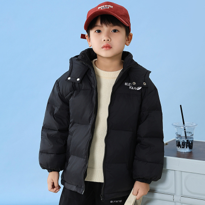 新款儿童羽绒服拼接款加厚面包服