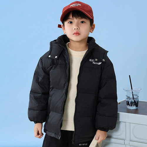 新款儿童羽绒服拼接款加厚面包服
