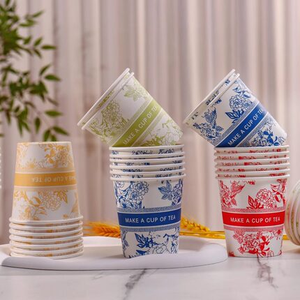 纸杯一次性杯子茶水家用办公室加厚防烫错版热饮奶茶商用整箱