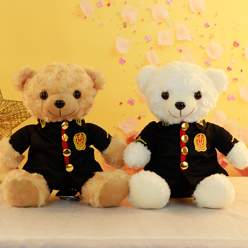法官小熊公仔毛绒玩具