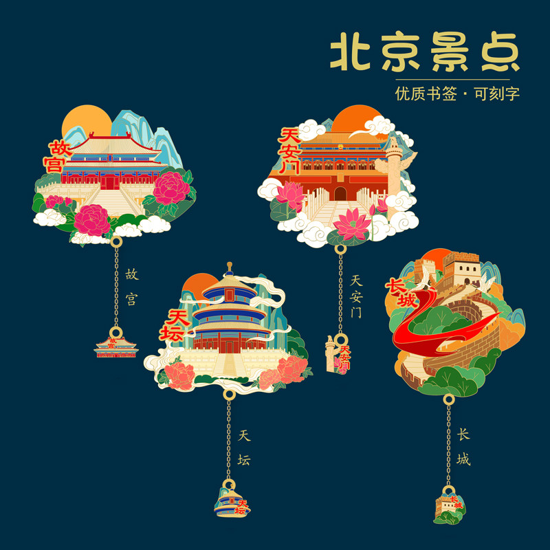 北京故宫天安金属书签文创纪念品