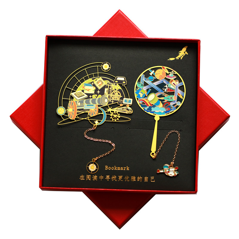 科技馆特色文创金属书签创意礼品小清新送学生朋友学校定制纪念品