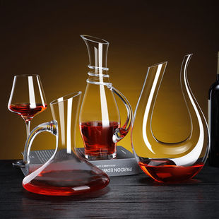 创意快速分酒器分酒壶 家用玻璃葡萄酒个性 水晶红酒醒酒器套装 欧式