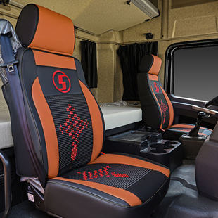 陕汽德龙X5000专用座套 X3000 M3000S全包围皮革货车坐垫四季通用