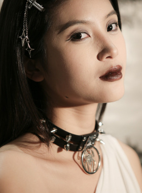 BZSTORE朋克铆钉皮质项圈项链