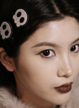 哥特萝莉黑甜十字架爱心发夹骷髅头朋克发卡辣妹Y2K千禧原宿土酷