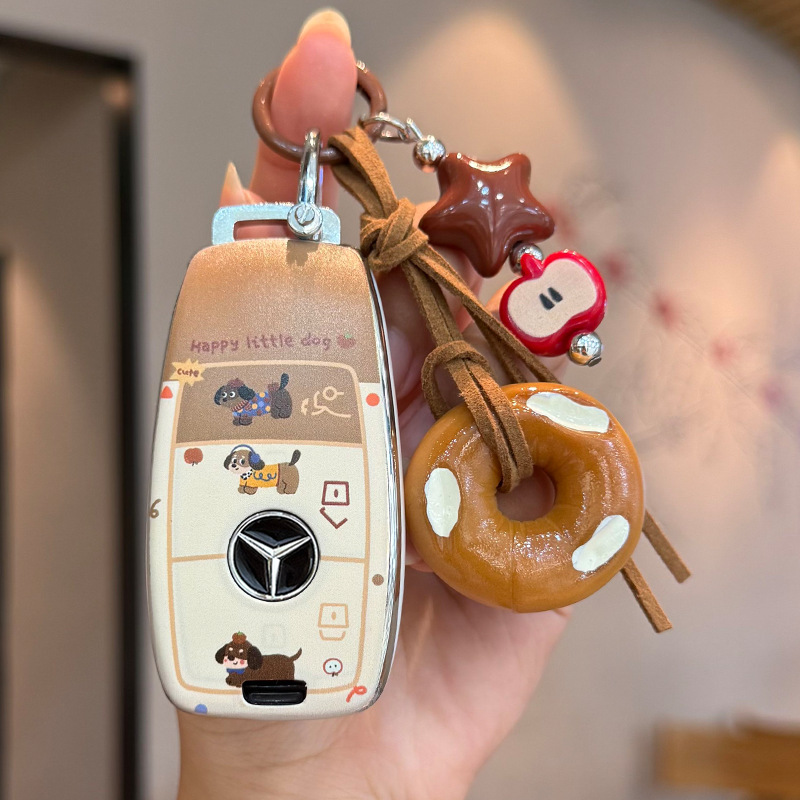 奔驰e300l钥匙套c260l车a200l女c200l扣glc gla glb220 gle350壳