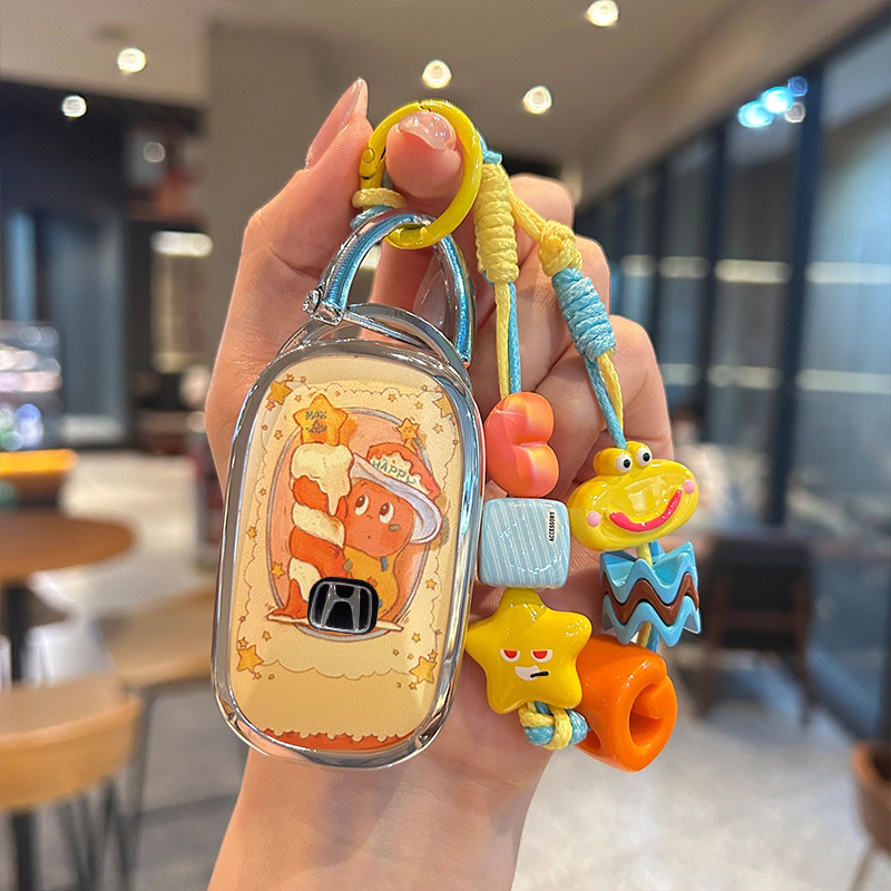 专用本田crv钥匙套十一代思域车urv型格皓影hrv雅阁壳扣女2024款