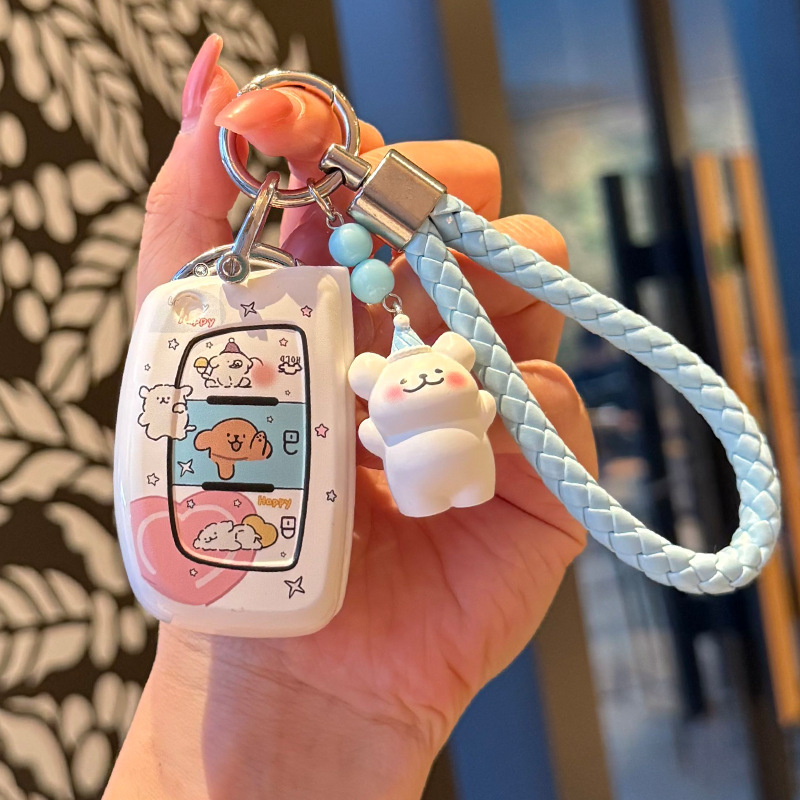 北京现ix35钥匙套伊兰特名图朗动领动ix25汽车索八菲斯塔壳扣女