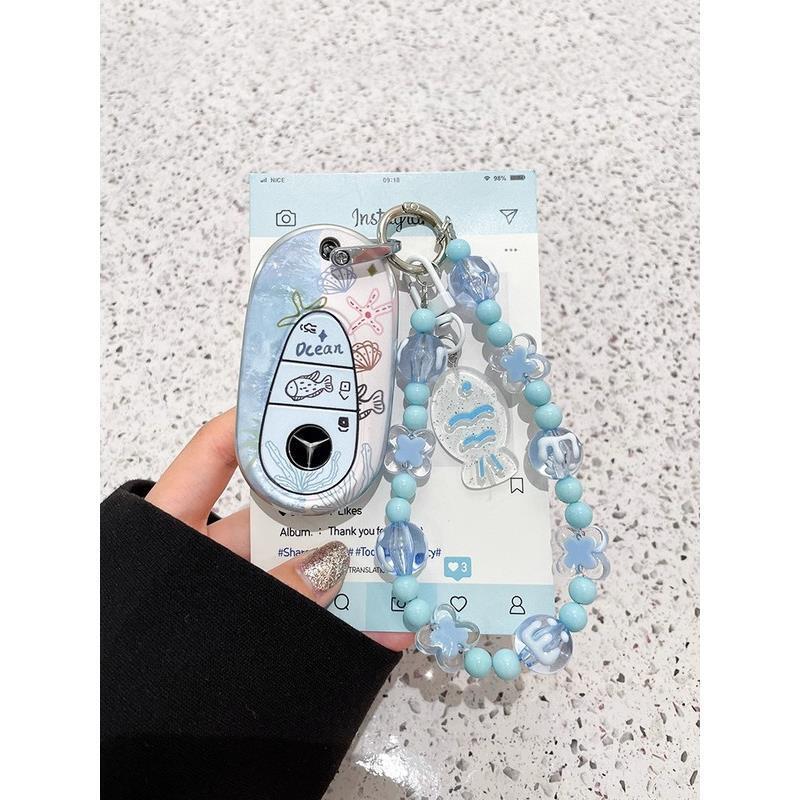 奔驰c260l钥匙套e300l扣glc300l女glb车a200l包gla车钥匙保护套
