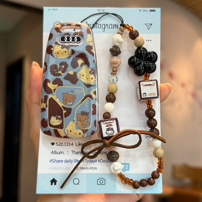 适用奥迪a4l钥匙套a3车a6l女q5l壳q3扣q2l新a5高档tt包q7 a8壳包