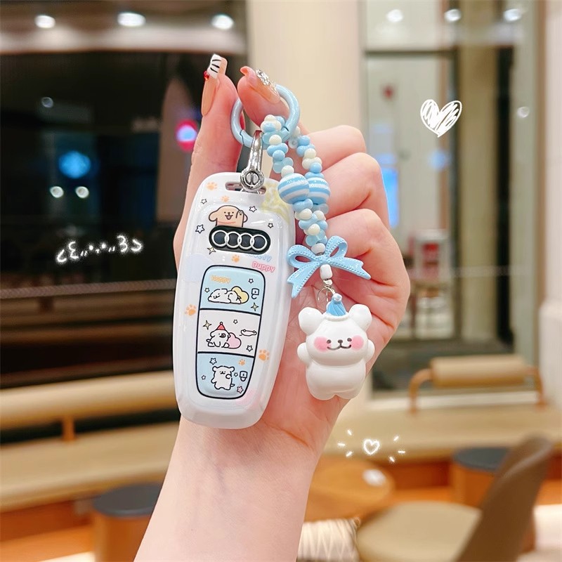 适用奥迪A3L A6L车钥匙套Q5LA4L Q3 Q2LA5A7可爱女Q2壳扣Q7A8