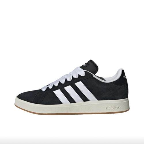 adidas Grand Court Base 00s板鞋黑色/白色/树脂黄IH6184