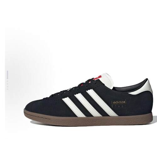 adidas originals Stadt 耐磨 低帮 板鞋 男女同款 黑色JR6344