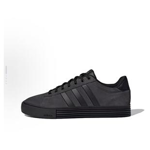 adidas Daily 4.0 合成革 低帮 板鞋 男女同款 黑色JI4355
