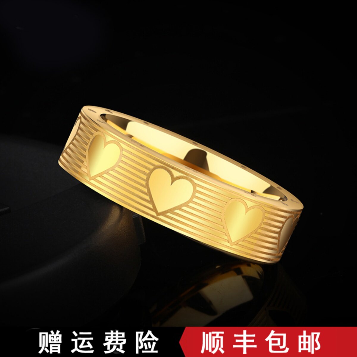 男钨金小众侧面数字戒指