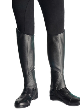 儿童成人超纤牛皮马术护腿男女Chaps真皮马术护腿