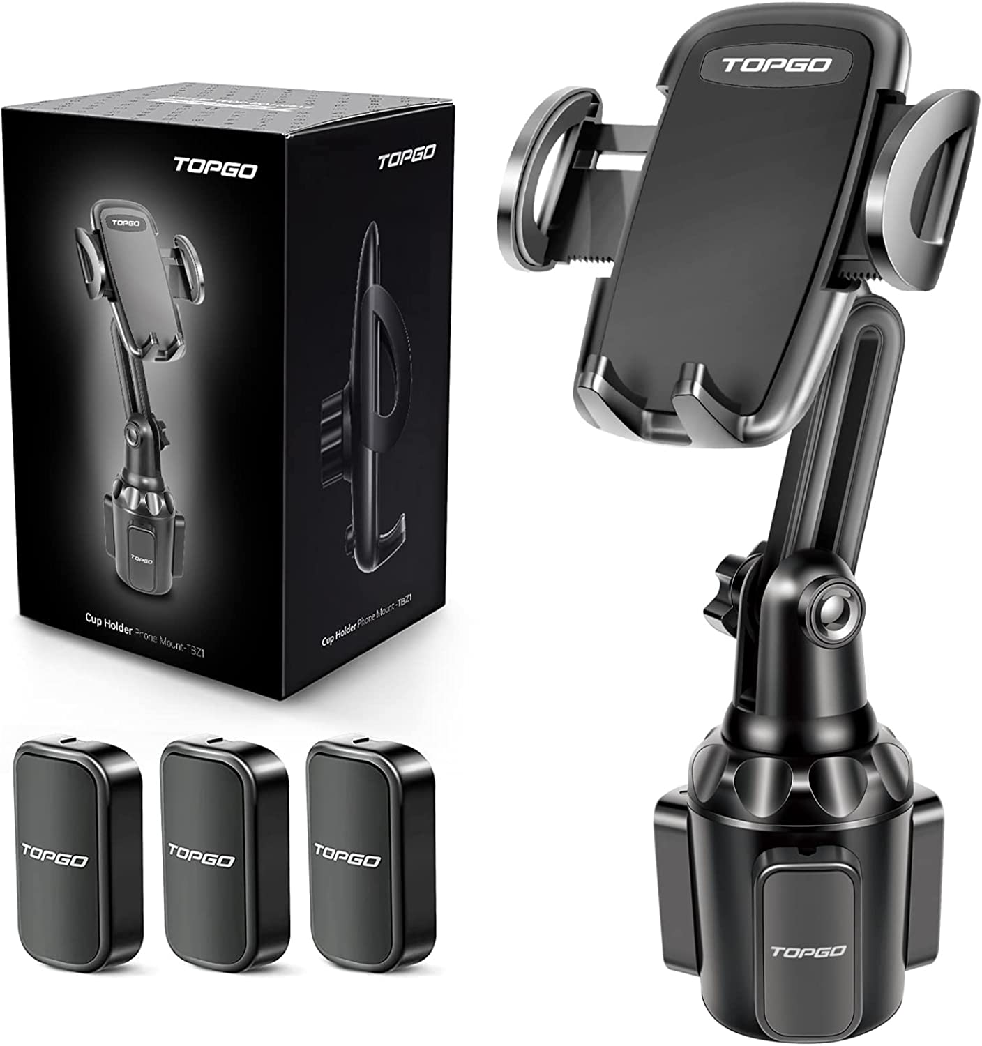 日本汽车用杯架位杯托式水杯位导航车载手机通用创意支架旋转底座