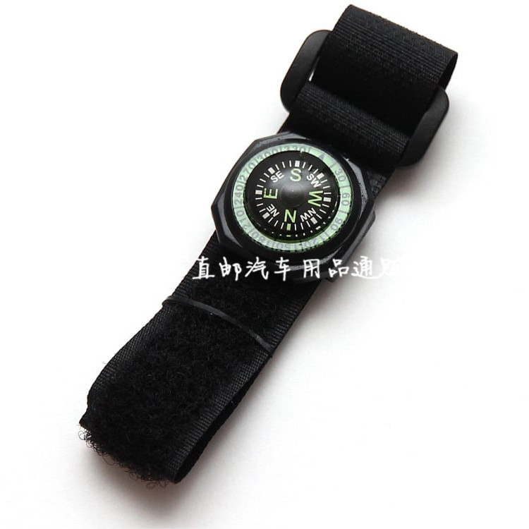 日本汽车自驾游野营导航充液型微型迷你指南针夜光定位手表带防水