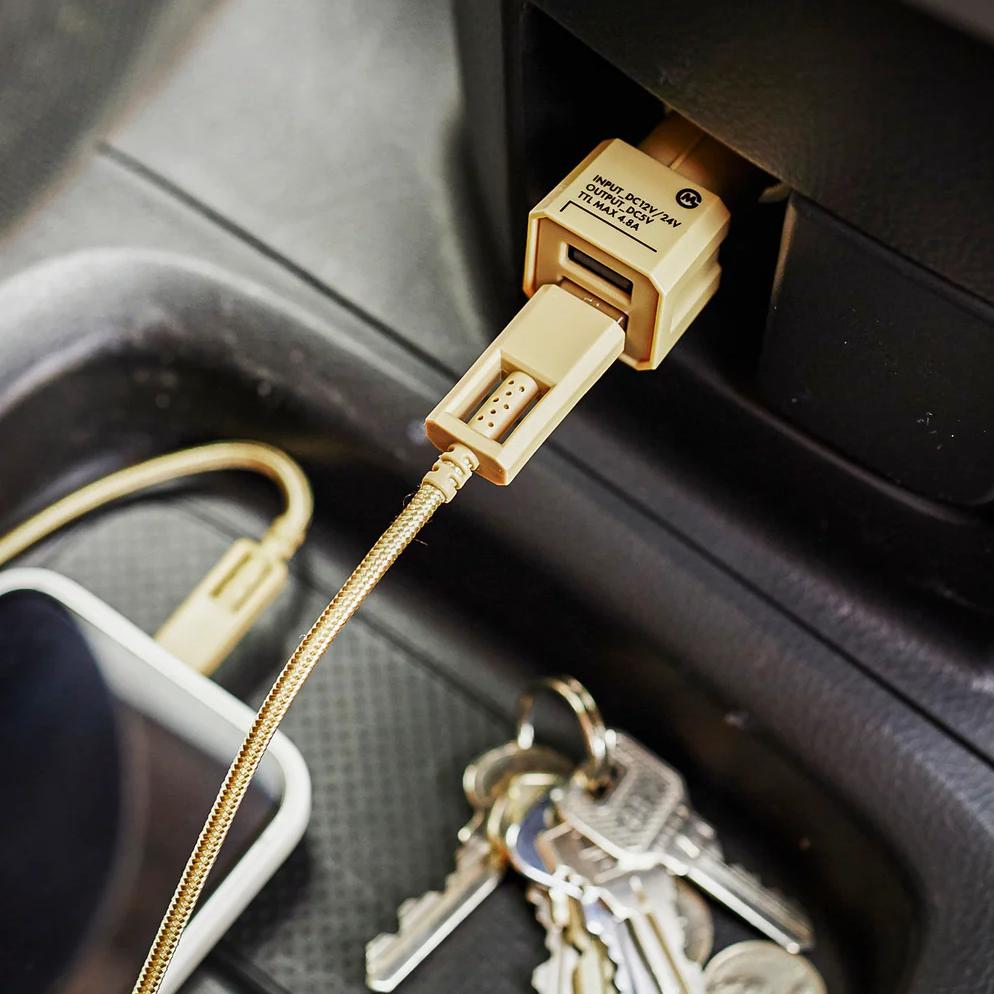 日本GORDON MILLER车载点烟器充电器户外露营越野风格一拖三插座