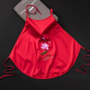 夏季新款女肚兜性感成人内衣复古风印花国风睡衣吊带背心时尚肚兜