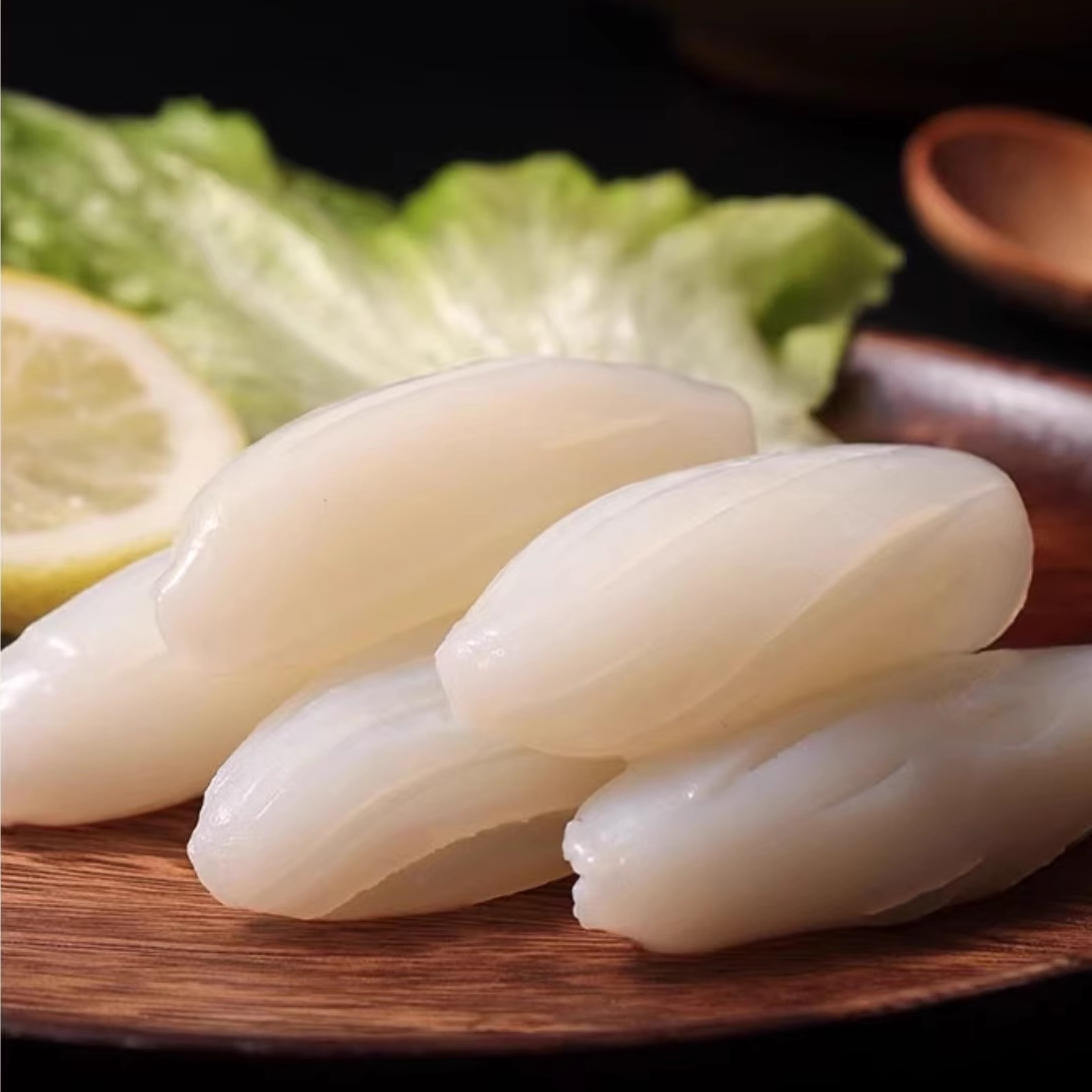 北京闪送 20枚 320g M号 刺身纹甲 冷冻 鱿鱼 墨鱼片 日料刺身图片