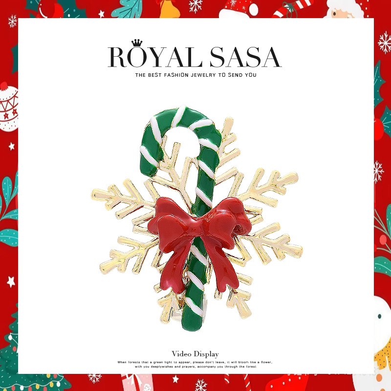 皇家莎莎圣诞雪花胸针高档女胸花别针设计感小众可爱西装配饰