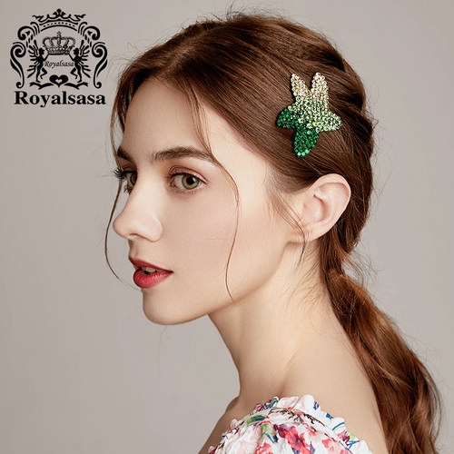 皇家莎莎满钻刘海发夹儿童饰品