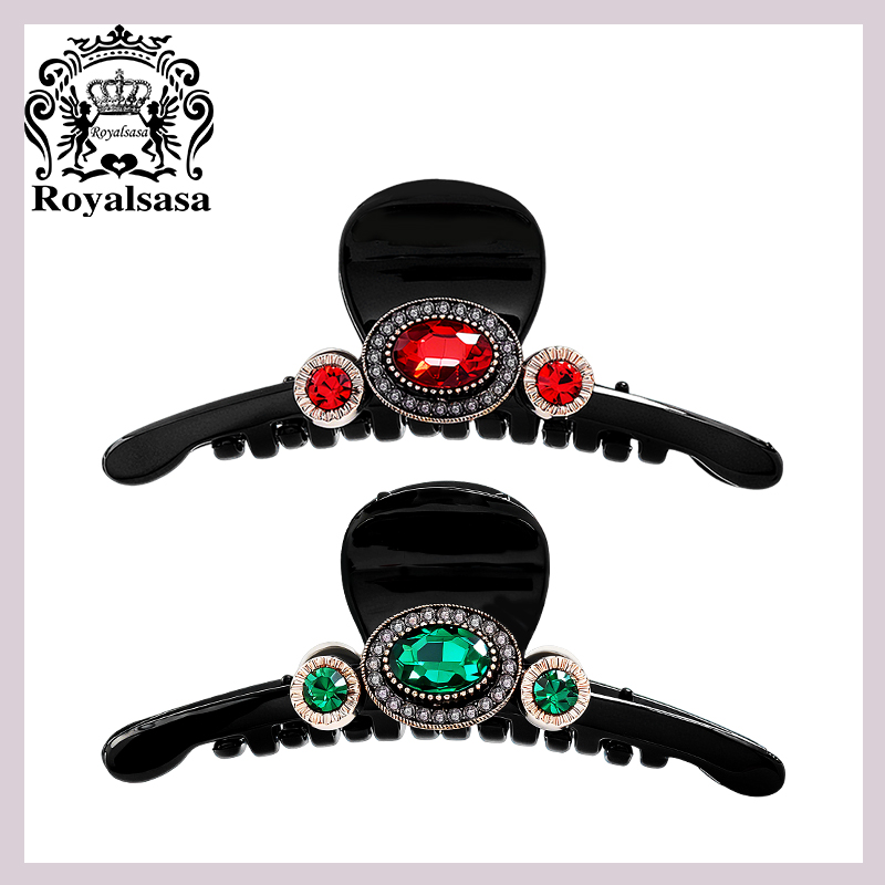 皇家莎莎法式巴洛克大号发抓精致小香风抓夹半扎高马尾盘发夹发饰