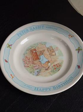 二手商品不退不换韦奇伍德WEDG WOOD彼得兔生日快乐餐盘